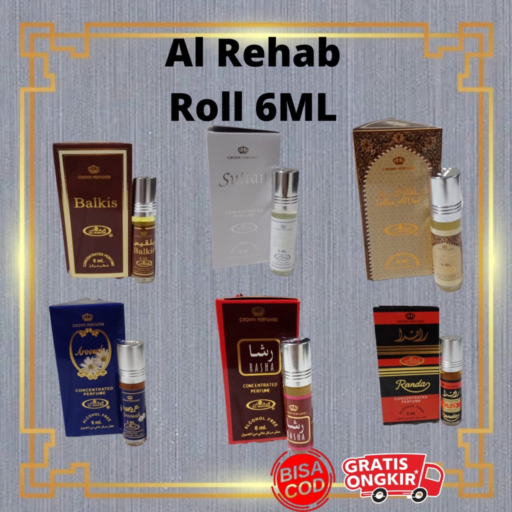 Diskon Al Rehab | Parfum Non Alkohol 6 Ml | Minyak Wangi Arab Alrehab ( Original ) TERMURAH