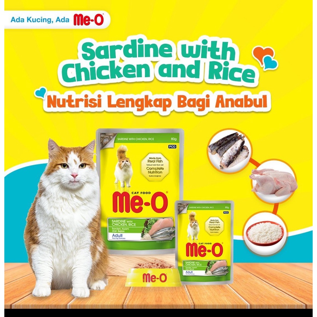 1 Box Meo Sachet  Makanan Kucing Basah/Wet Food