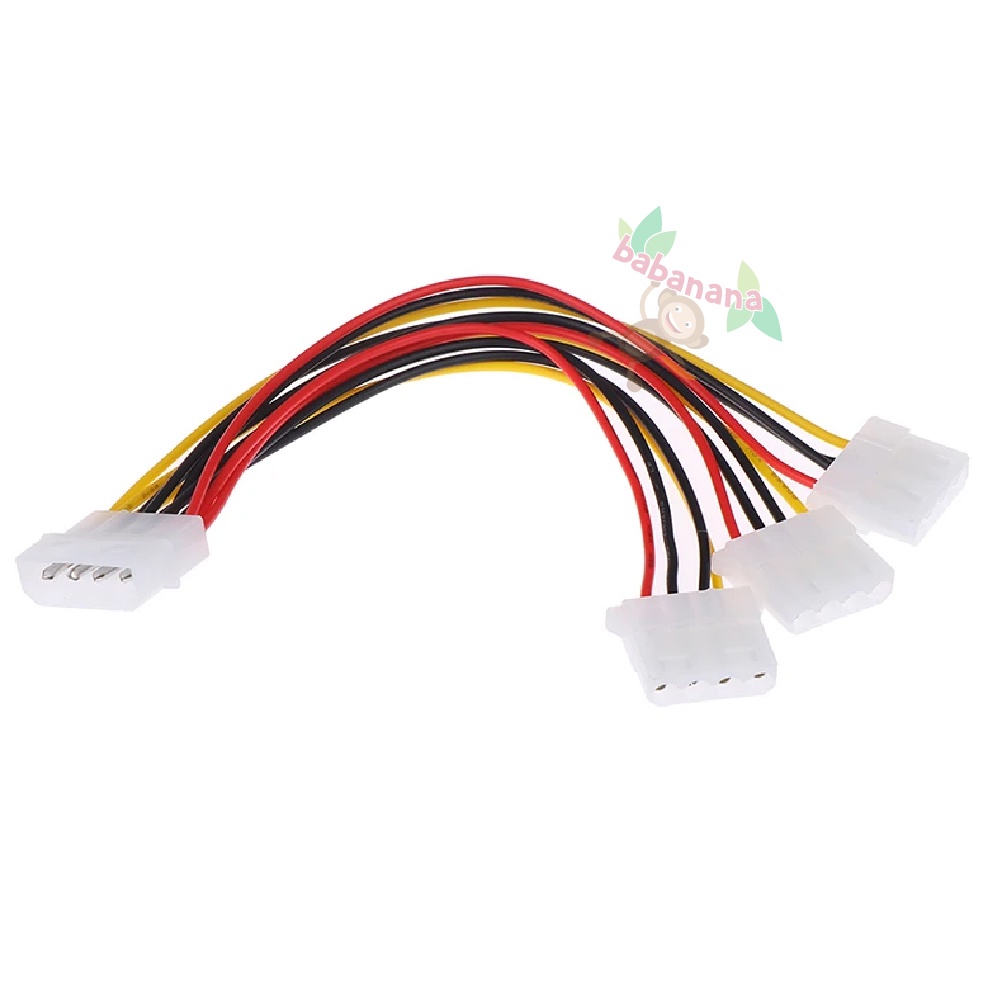 Kabel Molex 4 Pin Splitter 1 to 3 cabang cable pc power fan case komputer 4pin