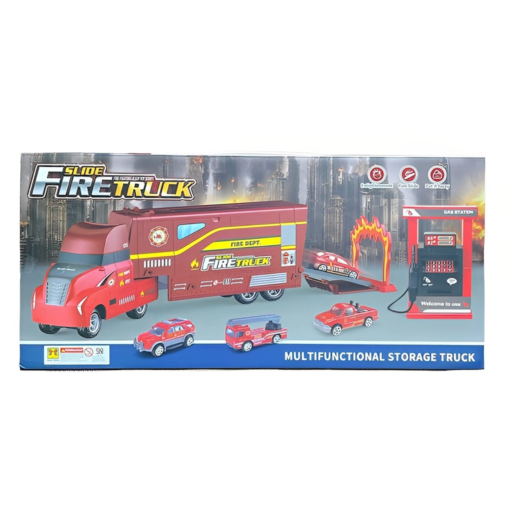 Fire Truck Station Set Lengkap Mobil Pemadam Kebakaran Mainan Anak Laki Laki Mobil Mobilan Terbaru 2023