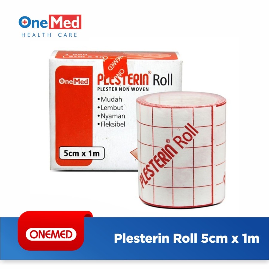 Plester Luka Plesterin Roll 5cm x 1m Onemed