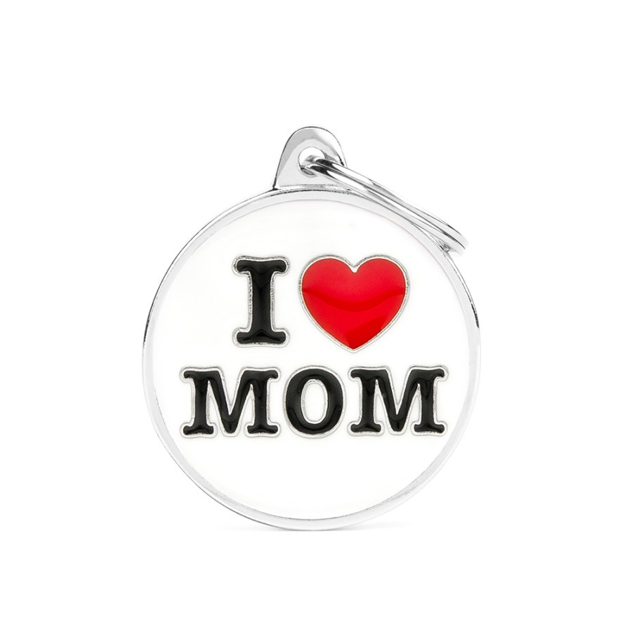 MyFamily ID Tag - Circle I LOVE MOM Customize