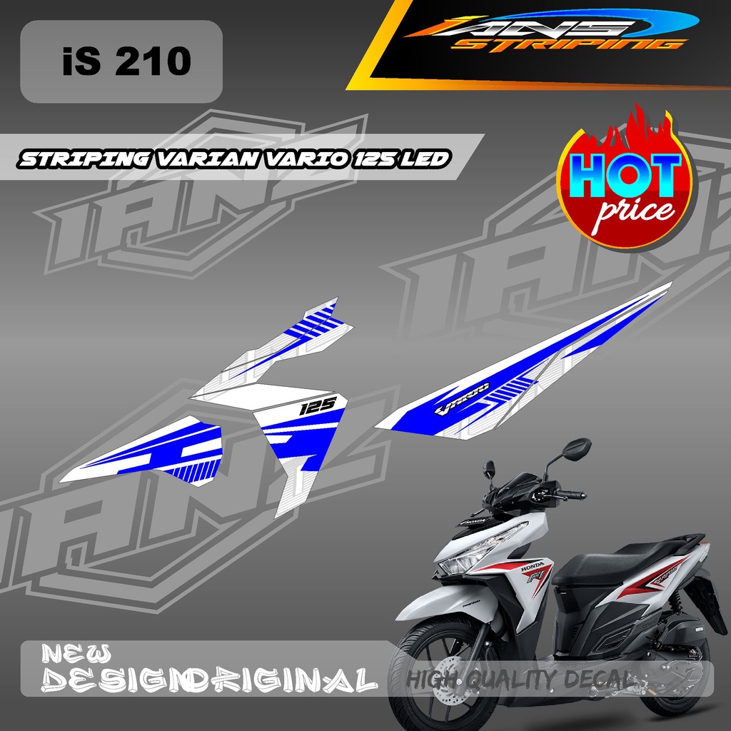 DECAL VARIO 125 LED VARIAN SIMPEL / STIKER SEMI FULL BODY HONDA VARIO 125 LED / STIKER KERETA VARIO 125 IS210