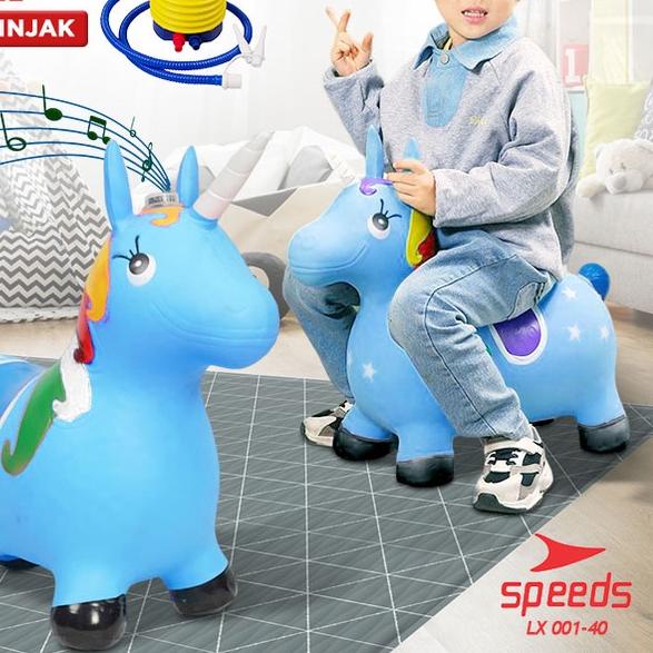 ❊ Speeds Jumping Animal Kuda Kudaan Karet Tebal Musik Mainan Anak Anak Jungkat Jungkit 001