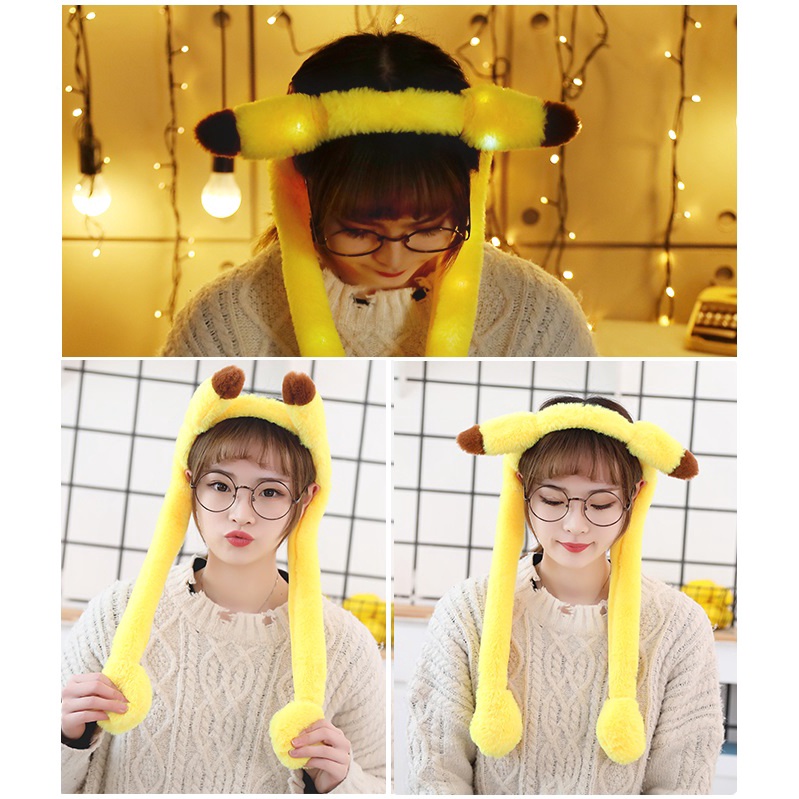 FYGALERY Bando Bunny Hat LED Topi Kelinci Bergerak Hairband Cute Murah