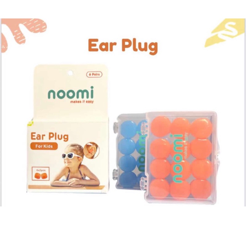 Noomi Earplug ( Penutup Telinga Anak) Isi 6 pasang