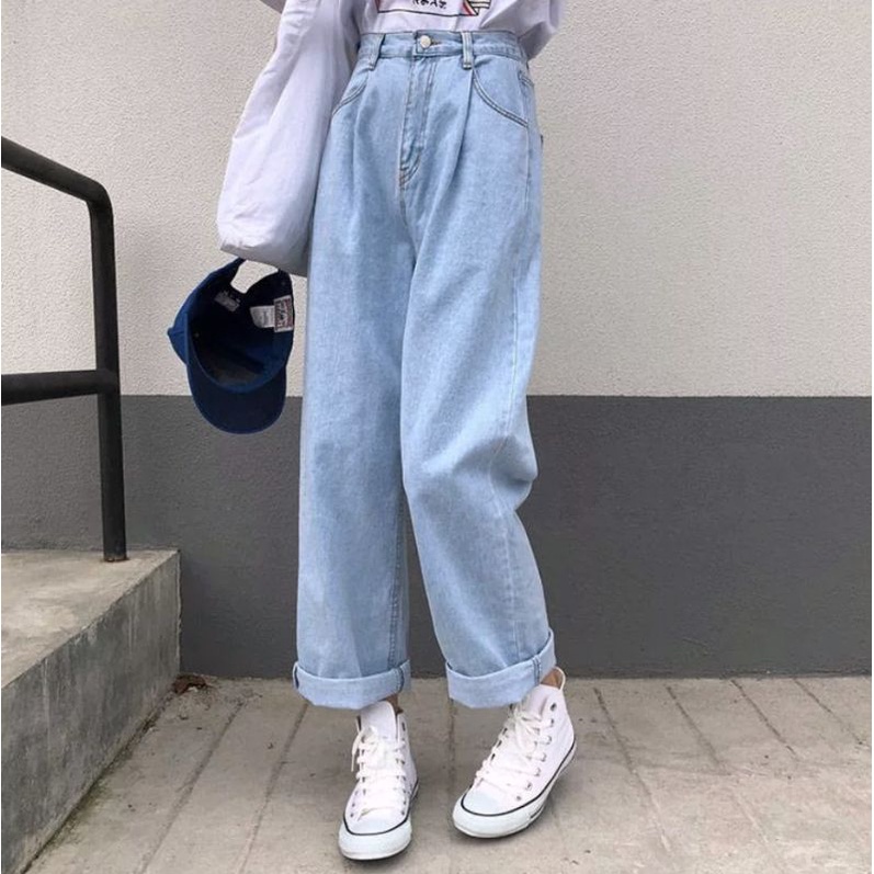 KULOT JEANS CELANA HIGHWAIST KULOT JEANS WANITA LOOSE CELANA PANJANG WANITA CELANA JINS KULOT