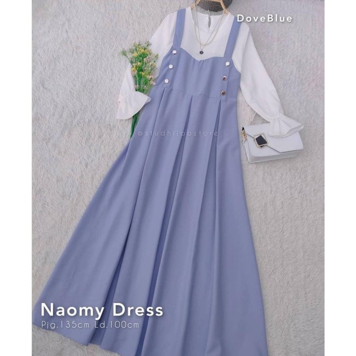 PROMO BAJU GAMIS SYARI SET SYAR I ASDF MUSLIM PESTA FASHION WANITA REMAJA - NAOMY - BLUE TERBARU SYA