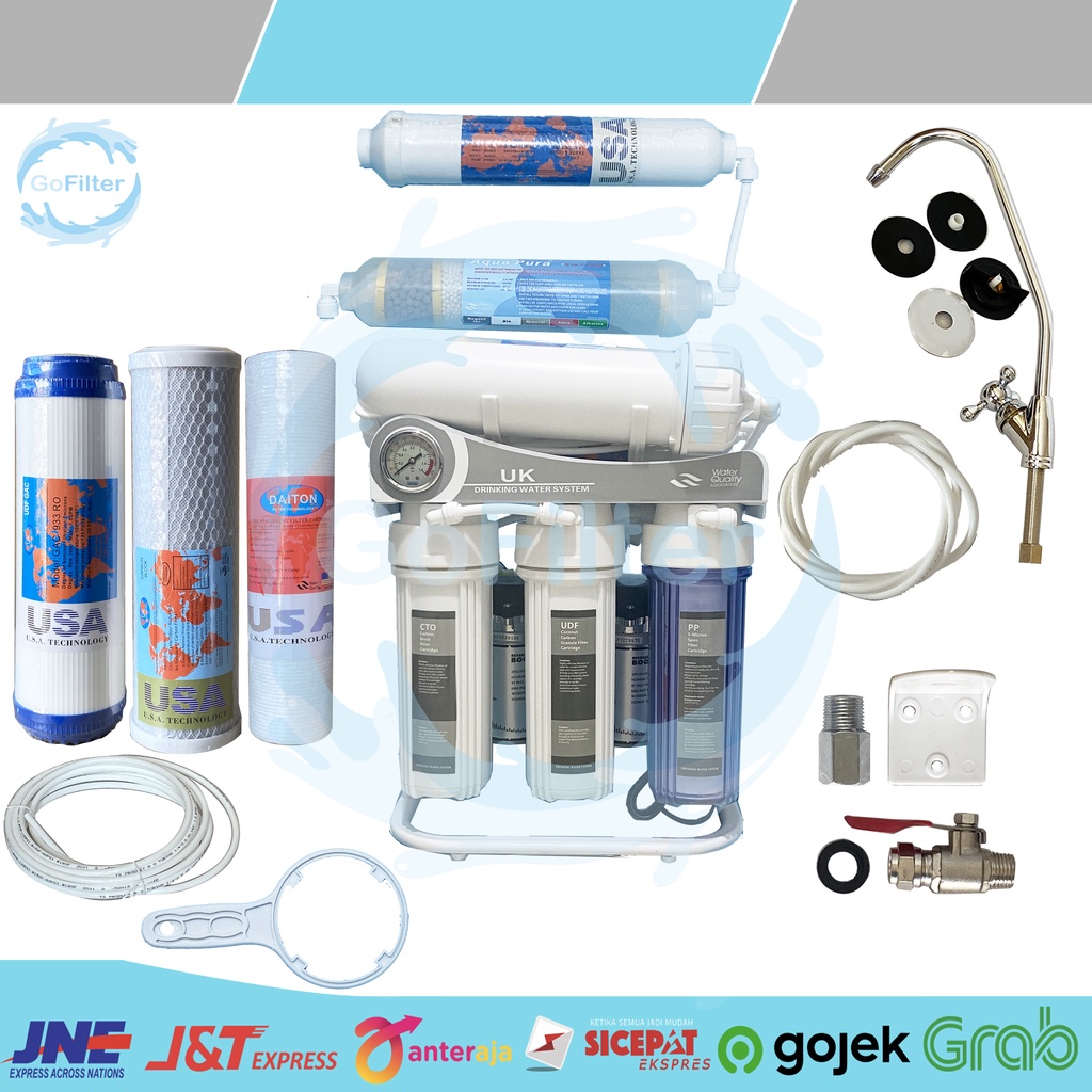 MESIN RO 1200 GPD UK / UNDERSINK 6 STAGE REVERSE OSMOSIS STAND DUDUK