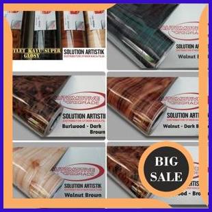 perkakas Stiker Kayu Stiker Scotlet Motif Kayu Super Glossy Lebar 50cm 140ZZ3
