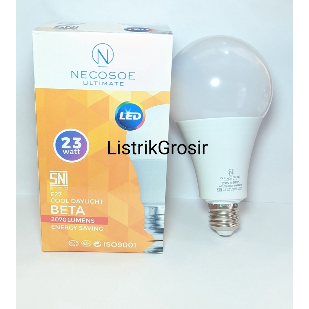 Bohlam Lampu Led Necosoe Ultimate 5w 7w 9w 12w 15 w 18Watt 23 Watt SNI Bergaransi 1 Tahun
