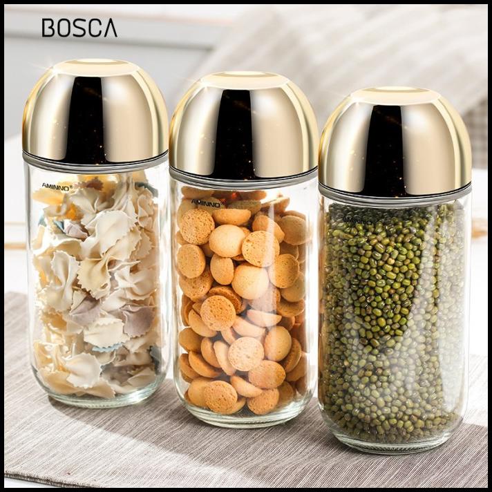 

Gold Glass Snack Storage /Food Jar Gold / Toples Penyimpan Gold
