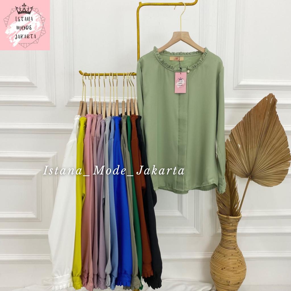 Imj Shakilla Lilac Size A Ld100 Lilac Blouse Premium Baju Atasan Wanita Lengan Panjang Fit To L