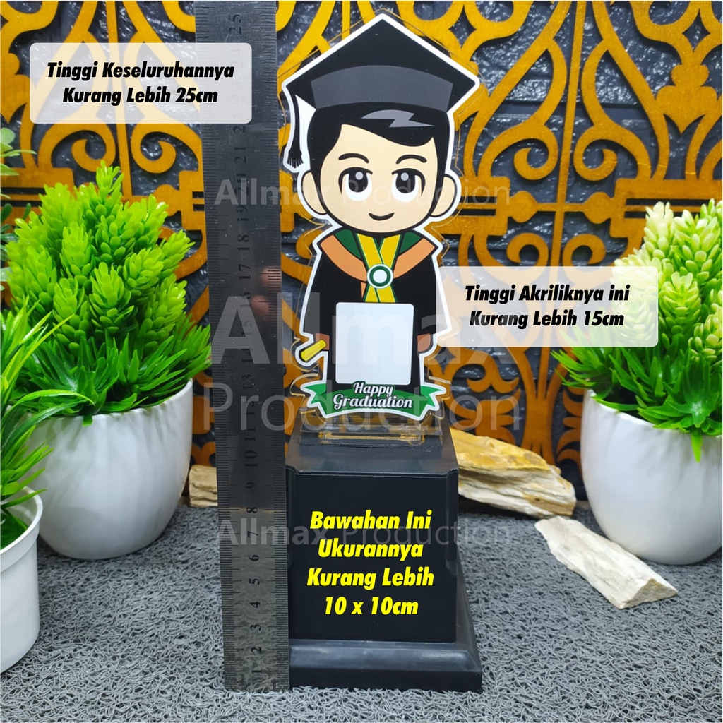 Plakat Wisuda Akrilik Kosongan Tanpa Label dan Foto
