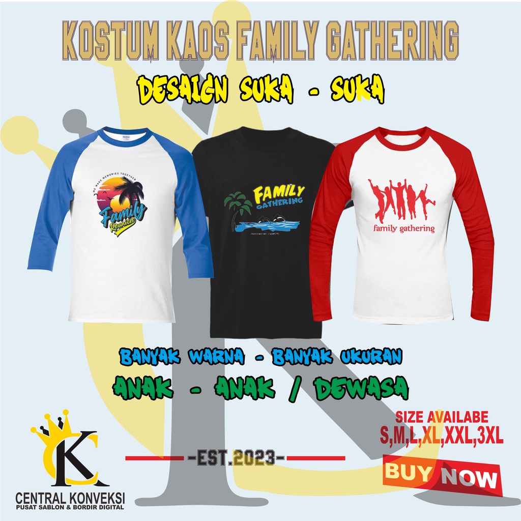 KOSTUM KAOS FAMILY GATHERING / BAJU KAOS KOSTUM FAMILY GATHRING MURAH / KAOS KOSTUM FAMILY GATHERING