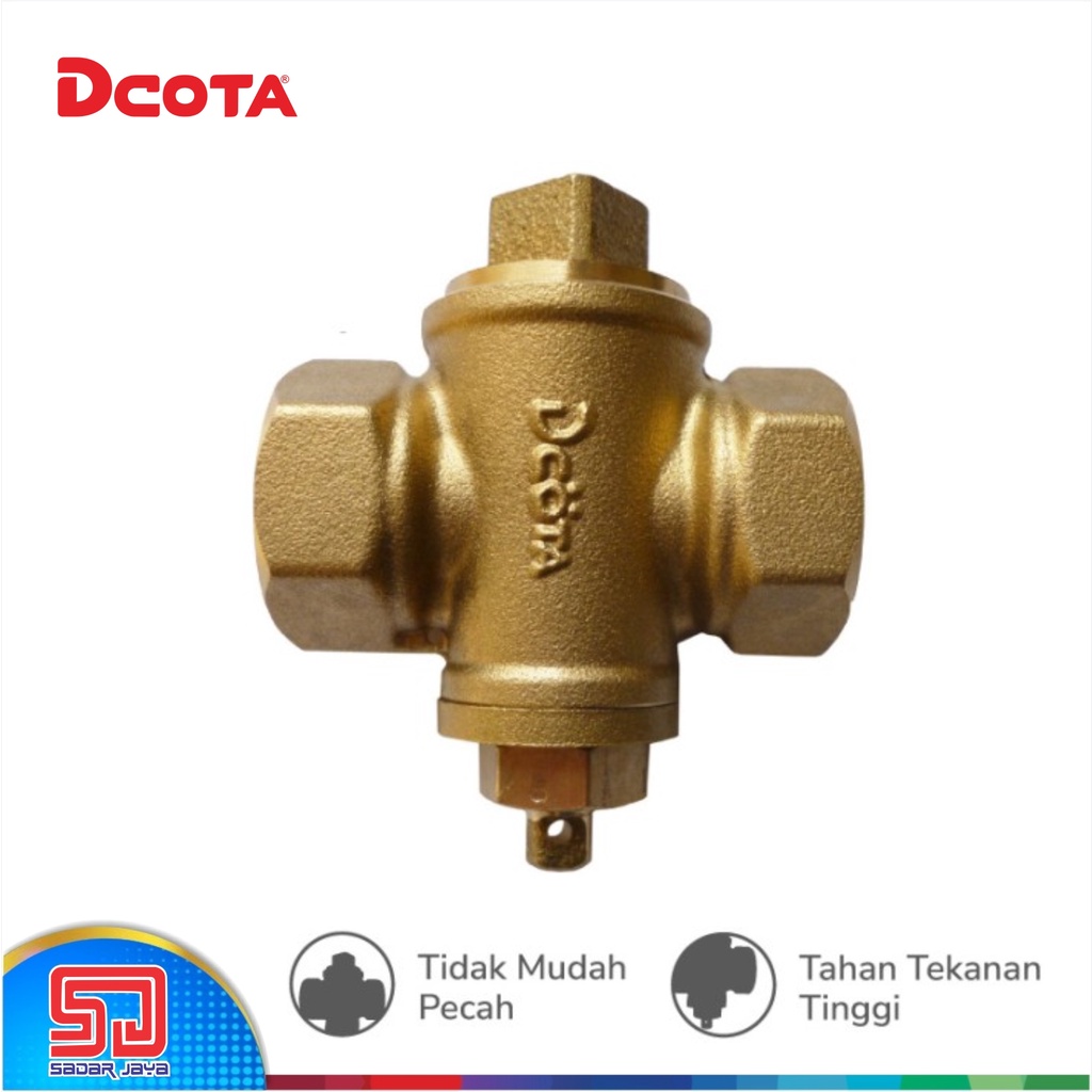 DCOTA Plug Kran  1/2&quot; 3/4&quot; Brass Valve Kuningan