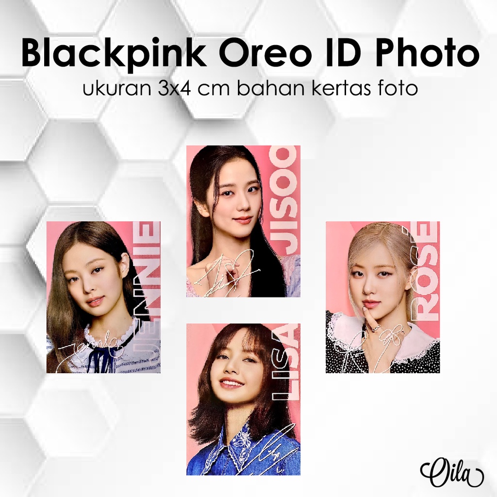 Blackpink Oreo ID Photo pas foto 3x4 cm Jennie Lisa Jisoo Rose idp009