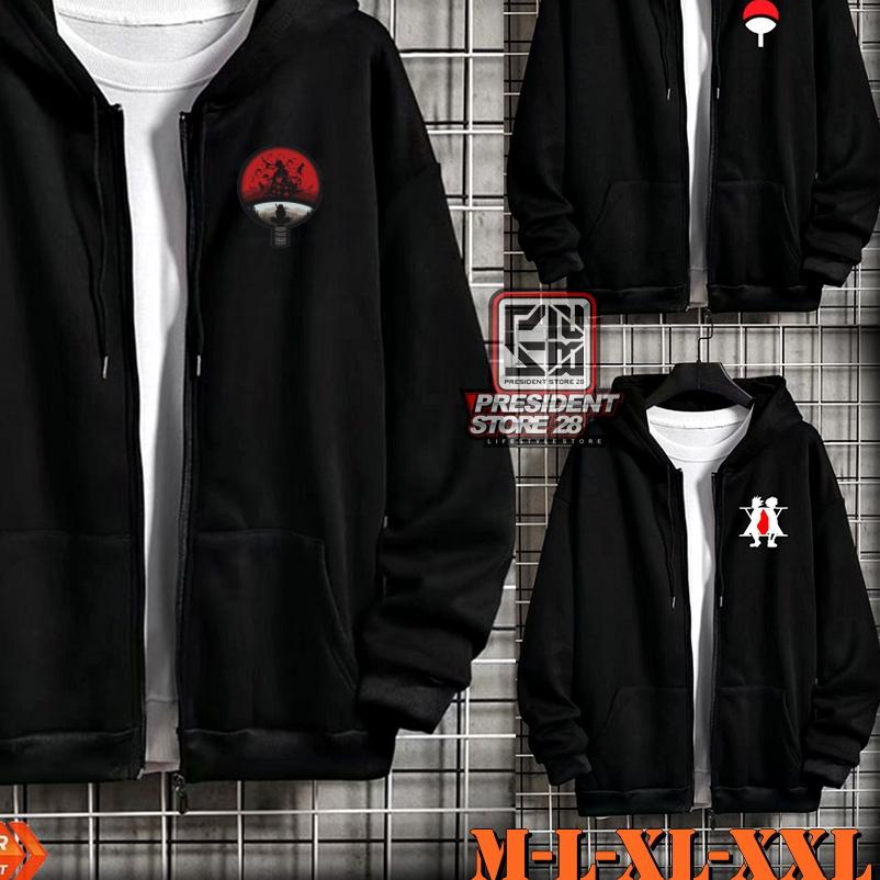 ☂ SWEATER SASUKE Uchiha / ZIPPER LOGO UCHIHA / JAKET UCHIHA / SWEATER LOGO UCHIHA SLETING / ZIPPER P