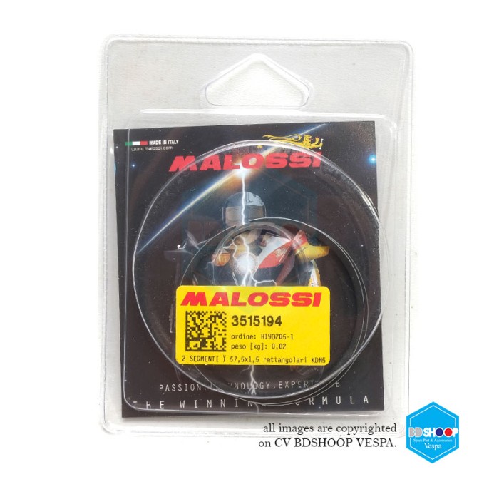 Ring Piston Blok Malossi Mk3 Mk4 136Cc Vespa Pts Special Pk Ss