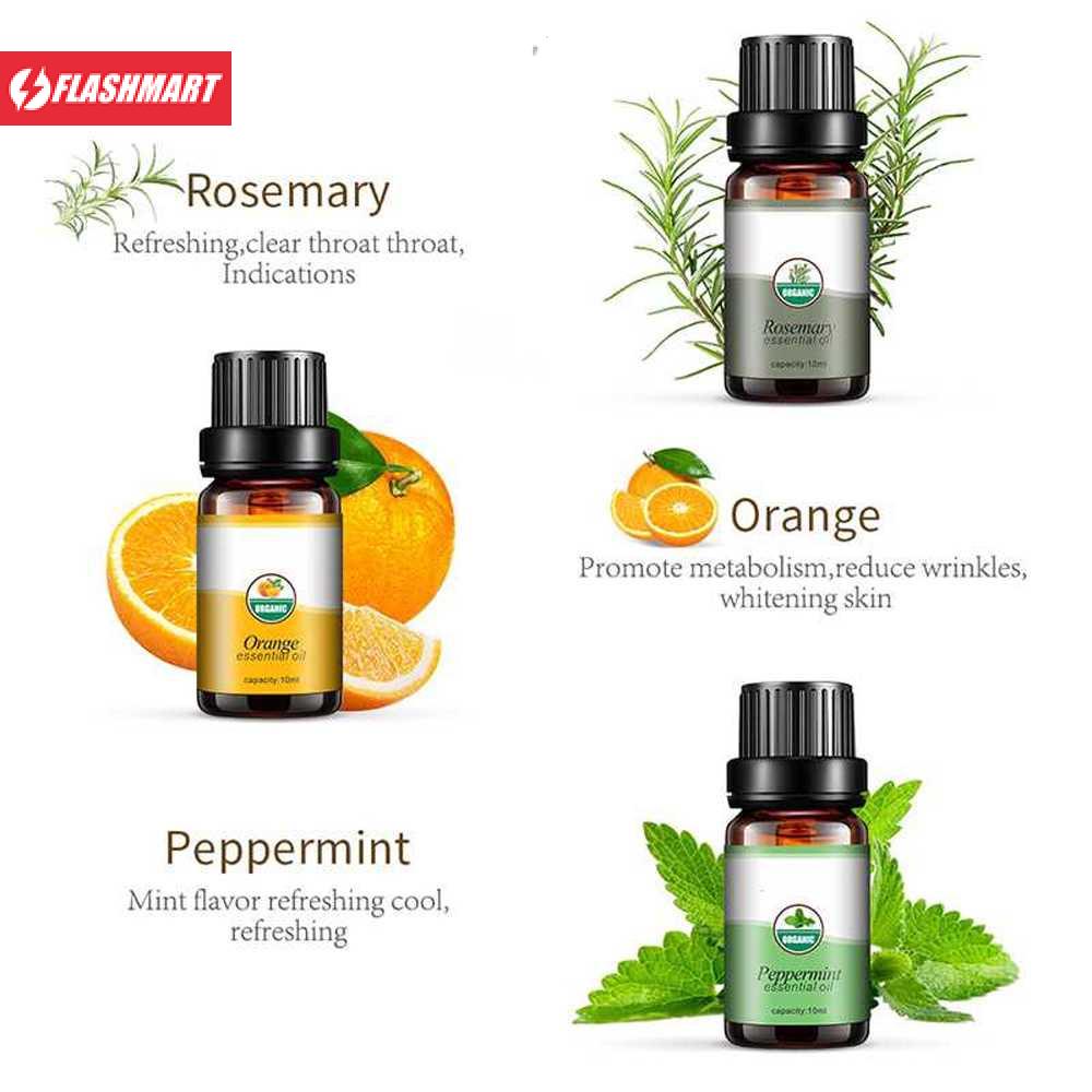 Flashmart HUMI Pure Essential Oils Minyak Aromatherapy 10ml 6PCS - K-E7