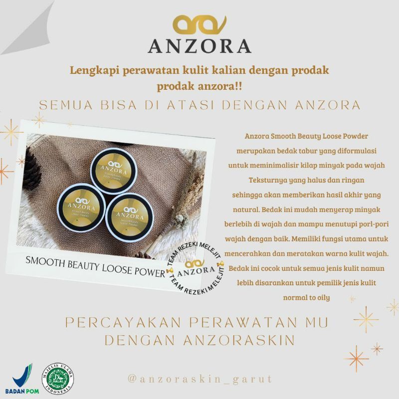 anzora skincare - anzora loose powder - anzora bedak tabur - anzora beauty - bedak tabur anzora - loose powder anzora - skincare anzora - cream anzora - anzora