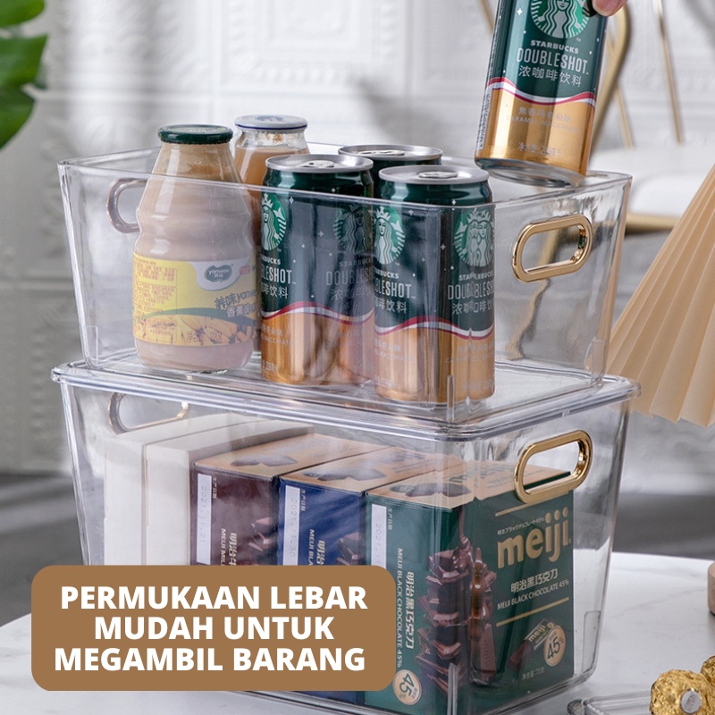 Starlight Kotak Penyimpanan Transparan Storage Organizer Serbaguna Kotak Kontainer Toples Makanan Cemilan Snack Botol Sayur Buah Kulkas HSB607