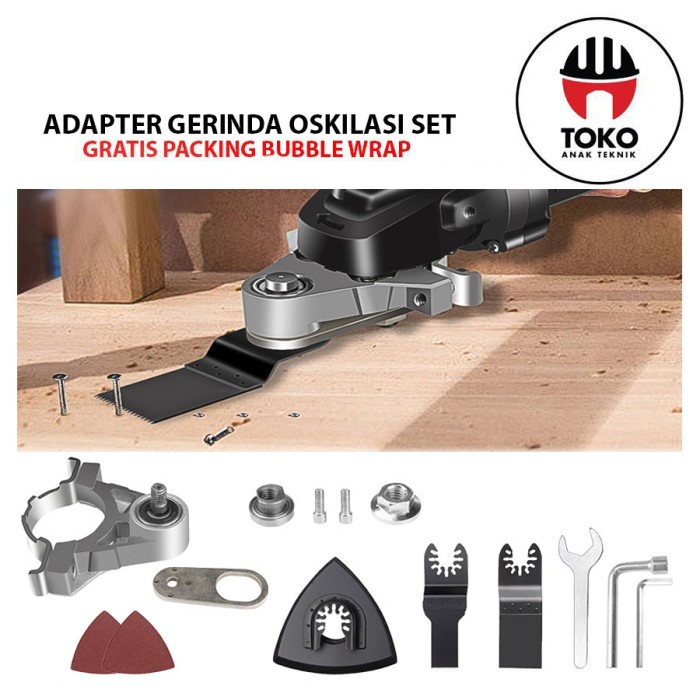 

Terlaris Cutting Adapter Gerinda Oskilasi Set Pengubah Mesin Gurinda Ke Oscilating Tool