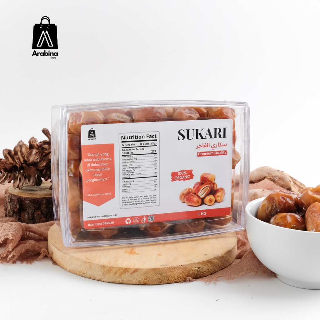 Arabina Kurma Sukkari Premium Sukari Dates Original