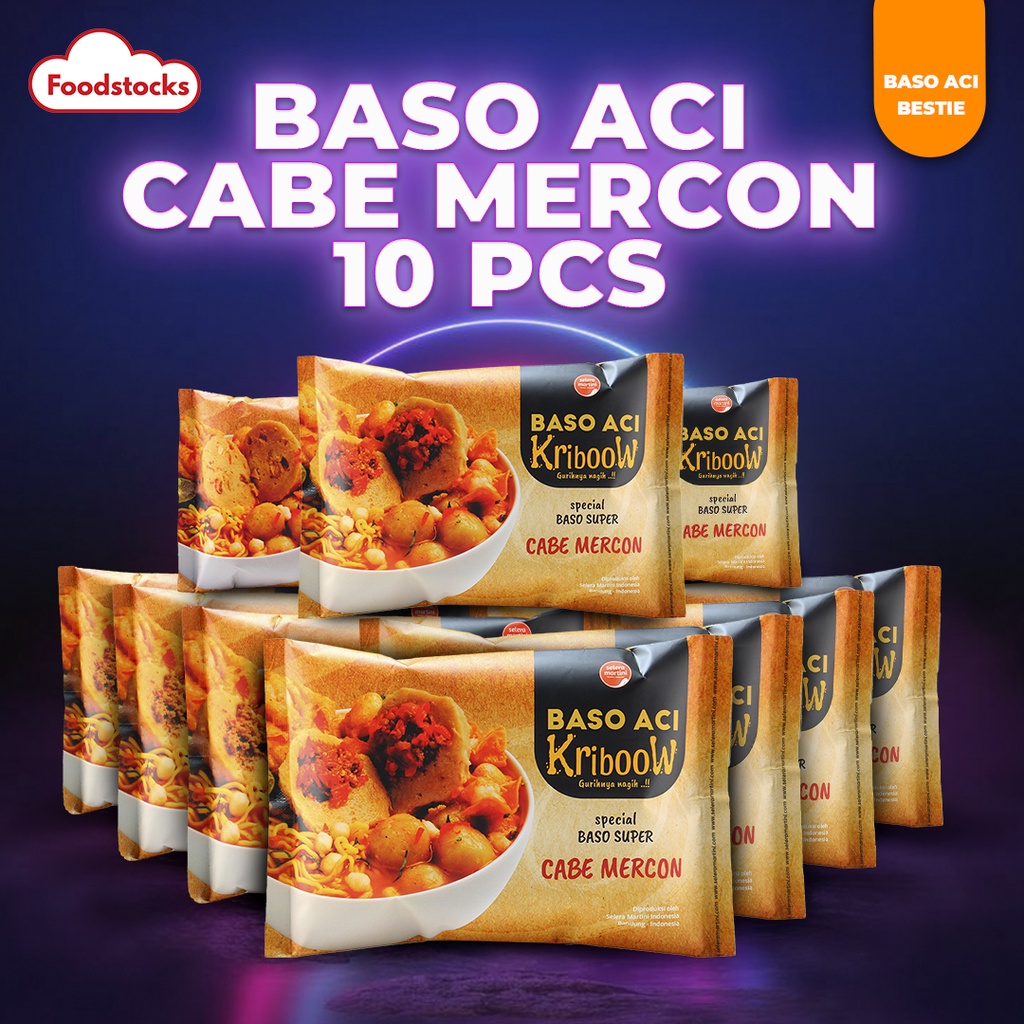 

Baso Aci Kriboow Special Cabe Mercon Selera Martini/10 Pcs