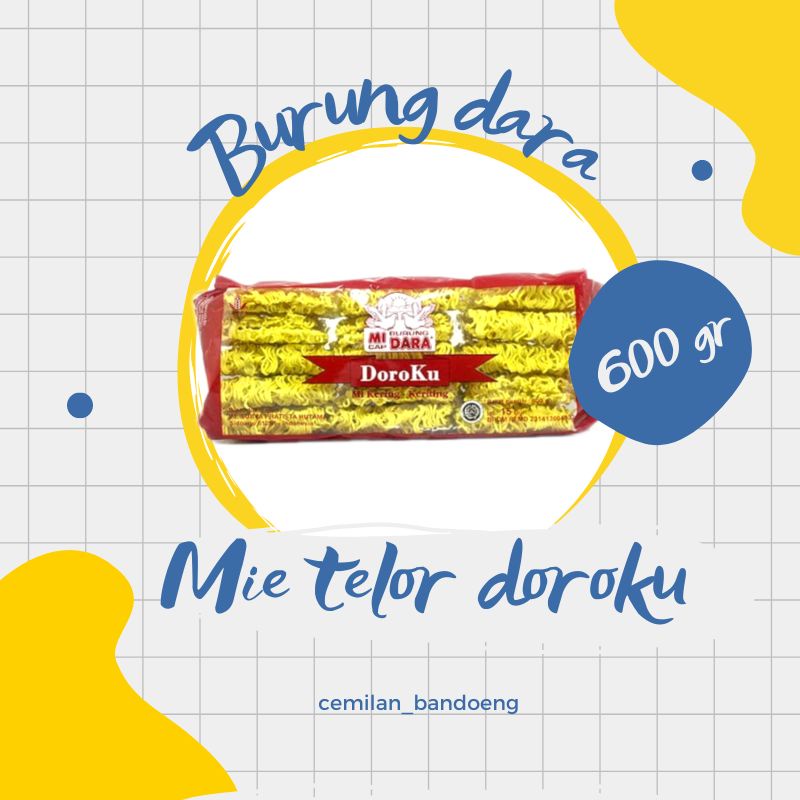 Mie keriting / mie kuning kering doroku 600gr