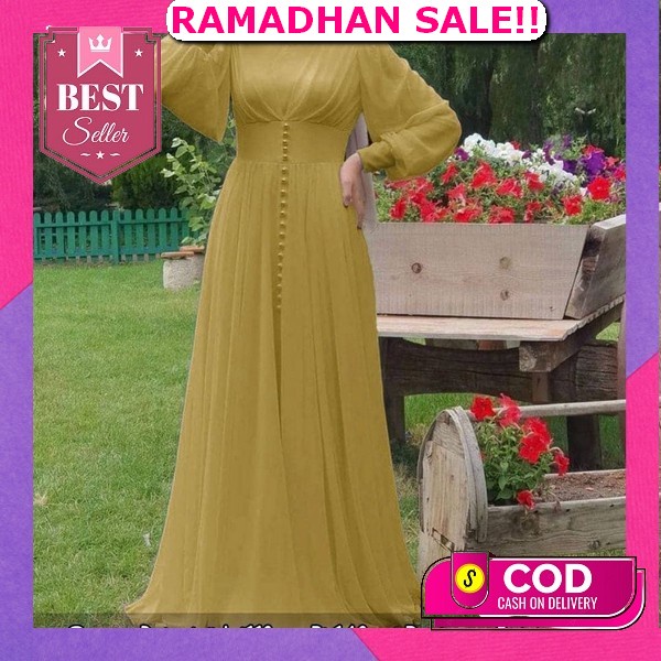 Gamis Remaja Pesta Mewah Kekinian Premium Jumbo Syari Wanita Terbaru 2022 Polos Hitam Putih Modern G