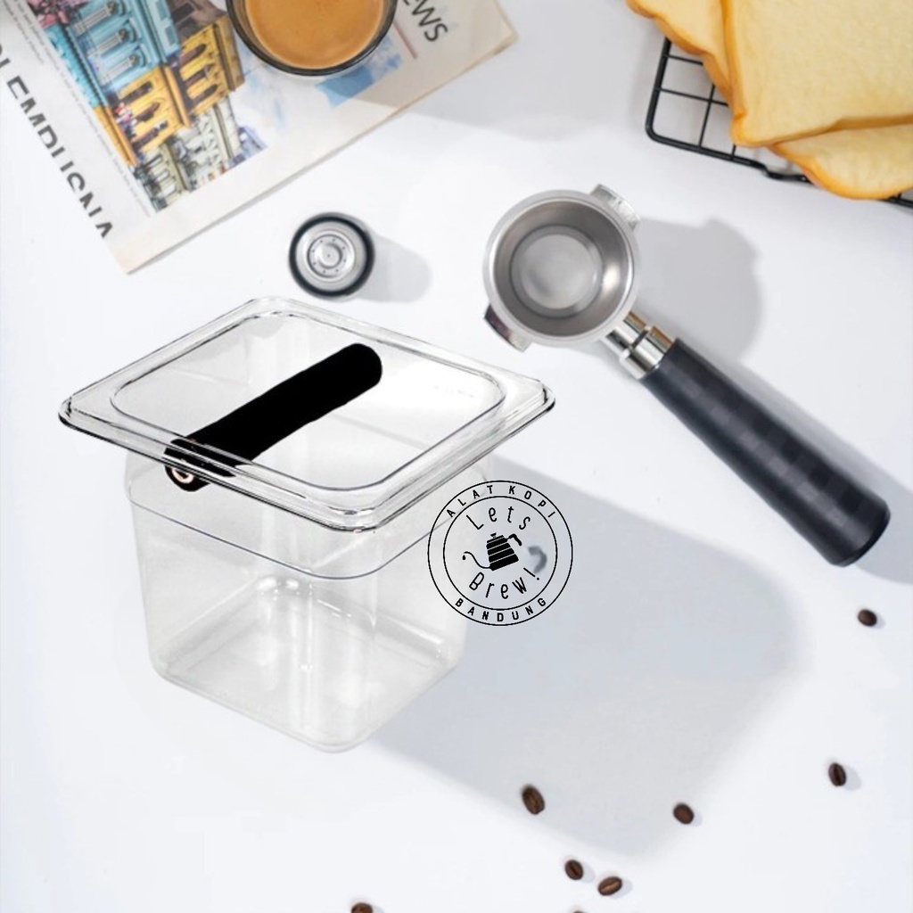Knock Box Tempat Ampas kopi size S dan L Transparant / Wadah ampas kopi