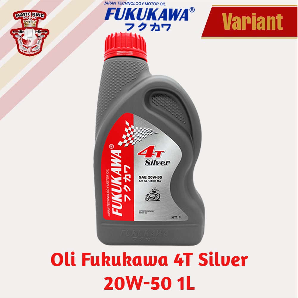 Oli Mesin 4T Silver 20W-50 API SJ/JASO MA 1L Fukukawa
