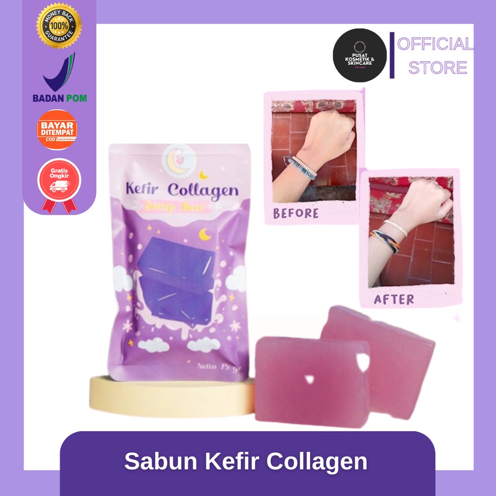 (BPOM) Sabun Kefir Collagen / Sabun Beautyinu Pemutih Badan / Ori 75 gr