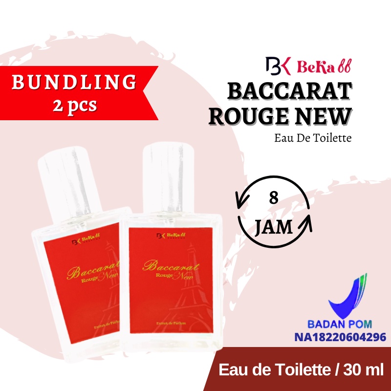 Bundling 2 pcs Baccarat Rouge New Eau De Toilette - Beka88 Parfume- 30 ml