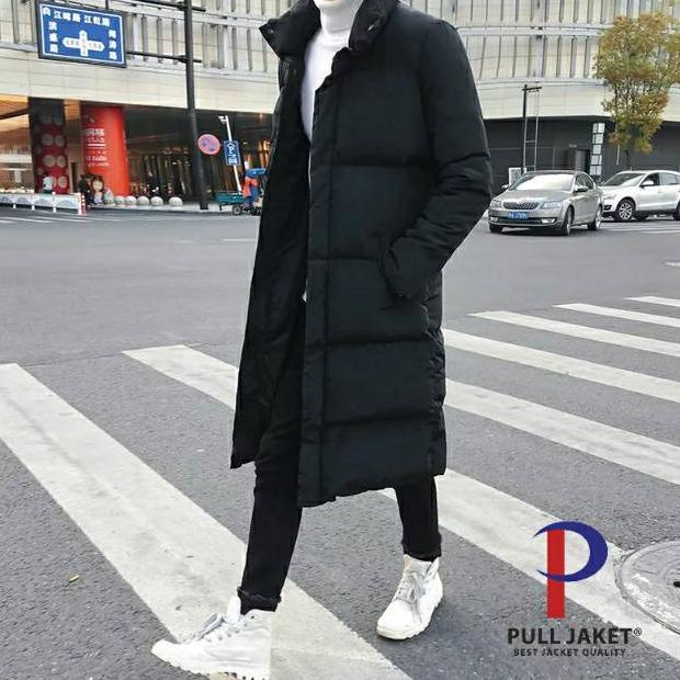 Jaket panjang musim dingin pria / mantel bulu musim dingin/ long coat pria