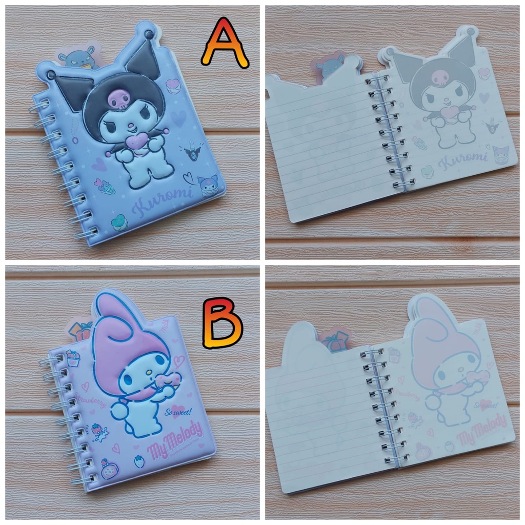 

BUKU MEMO RING ORI MELODY KUROMI (11X13)