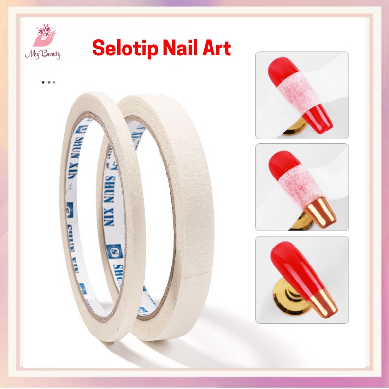 MSY Selotip Untuk Kuku Nail Tape Nail Art/Stripe Nail Art/Tape Motif Garis Untuk Dekorasi Nail Art