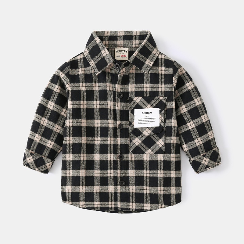 Winbelleshop WS1203 Kemeja anak laki laki lengan panjang casual import - Kemeja anak cowok impor