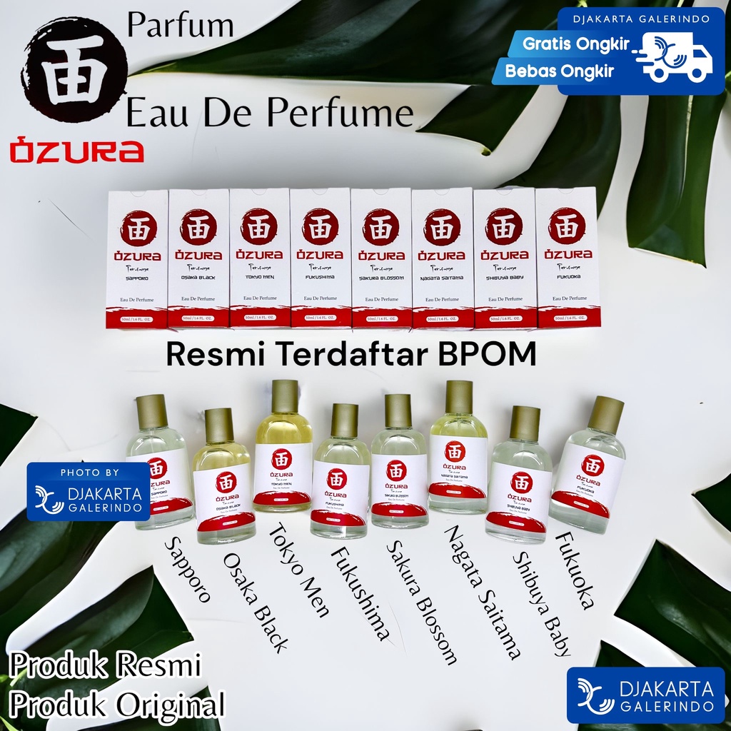 Parfum Ozura Pria - Wanita Unisex Eau De Perfume EDP Resmi BPOM isi 50ml