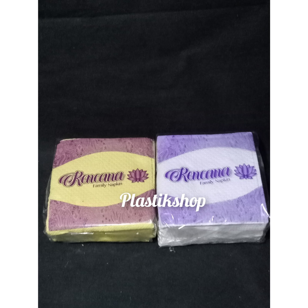 Tissue Napkin Putih / Warna | Tisu Meja Makan RANDOM