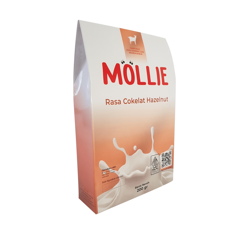 

Susu Kambing Bubuk Premium Mollie, Tinggi Protein dibuat dengan Teknologi Spray Drying, Cocok Untuk Diminum oleh Ibu, Ayah, Anak (>1 thn), Kakek & Nenek, Dikemas Ekslusif 200 gram, Varian Original, Vanila, Coklat Hazelnut