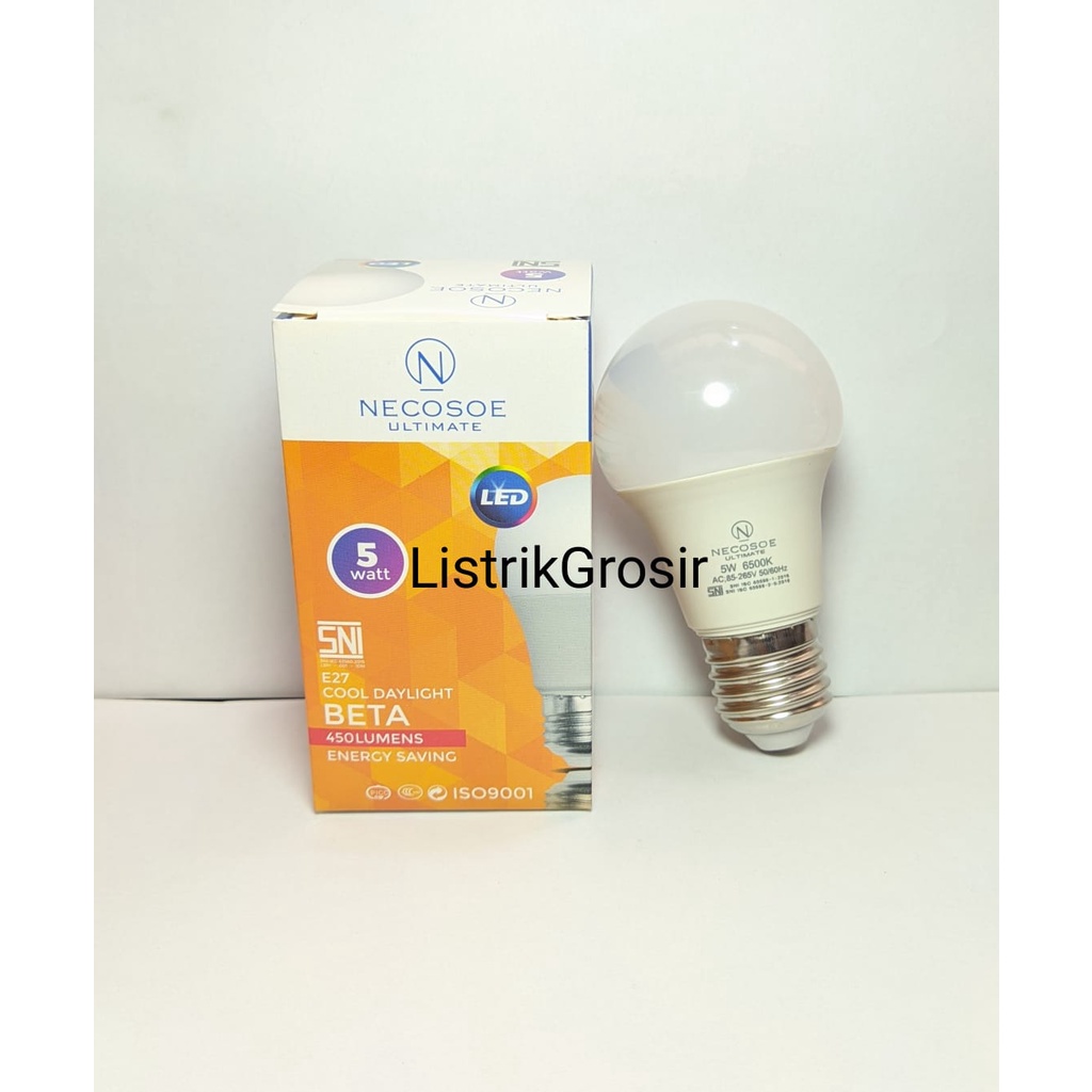 Bohlam Lampu Led Necosoe Ultimate 5w 7w 9w 12w 15 w 18Watt 23 Watt SNI Bergaransi 1 Tahun