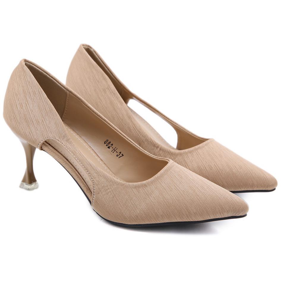 NEW STOCK XES 882-H / Sepatu Wanita High Heels Basic Import Premium