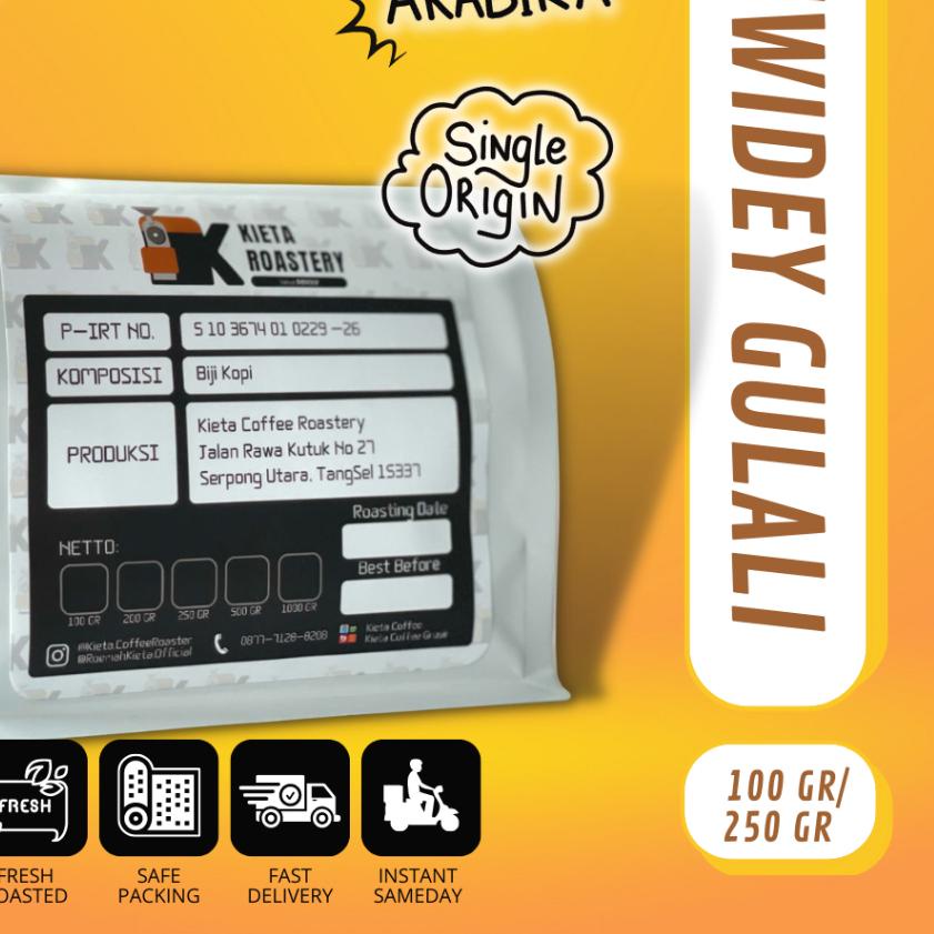 

✫ Biji Kopi Arabika Ciwidey Gulali 250gr ○