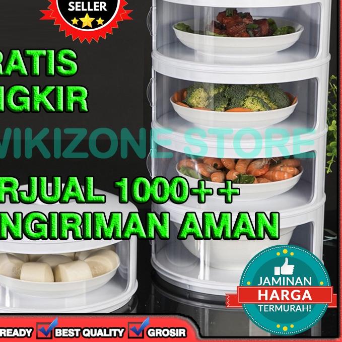 ☄ [TERMURAH] RAK SUSUN 4 TINGKAT TUDUNG SAJI RAK MAKANAN FOOD COVER MAKAN PENUTUP ✰