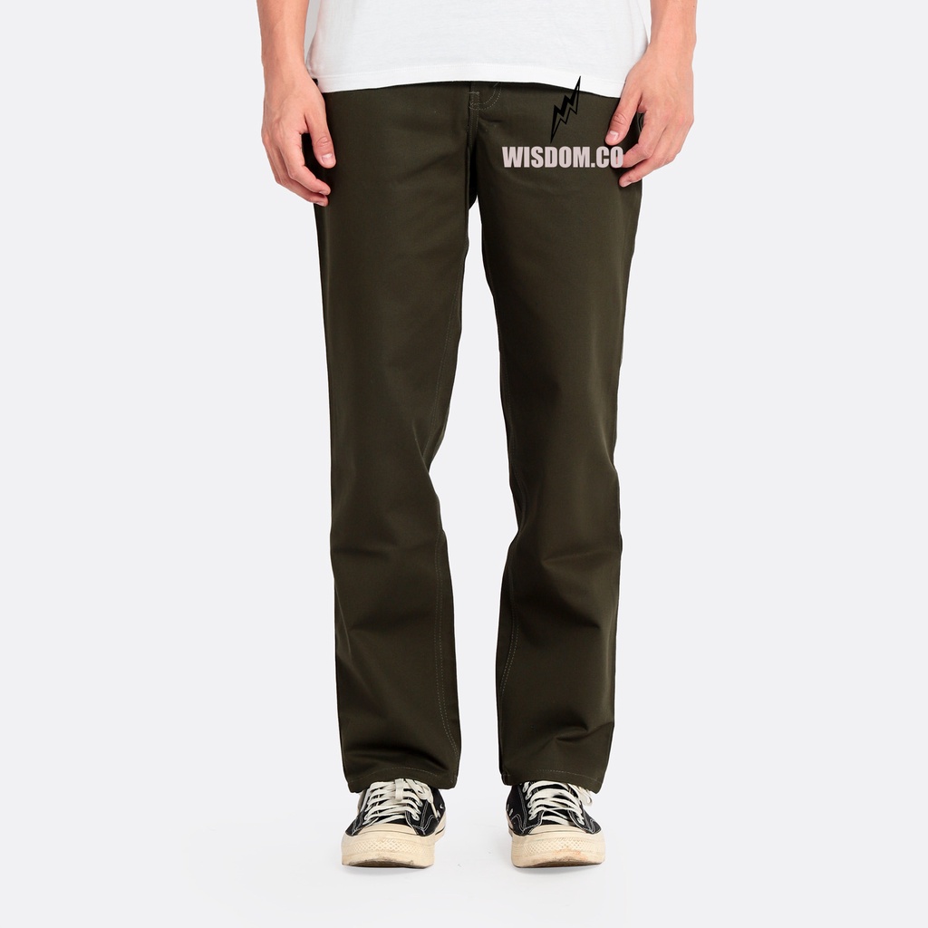 Wisdom - Celana Chino Pants Straight Fit Reguler Original Non Stretch - Walker Chino - Chino Indiesch - Chino Kasual Pria