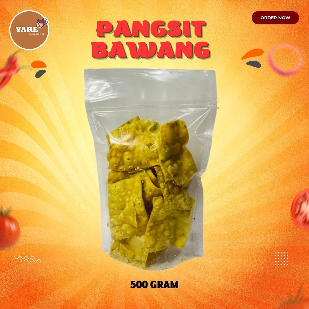

Keripik Arisah/Pangsit/Ayam Bawang YARE 500GRAM