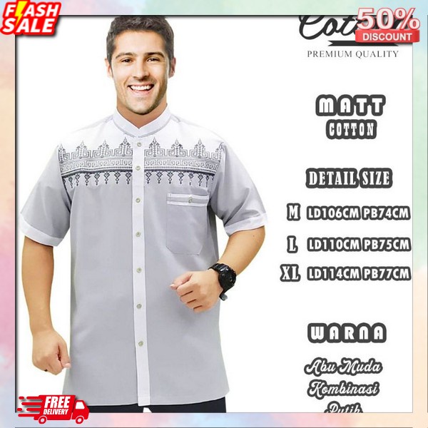 Atasan Muslim Pria Kemeja Koko Alisan Kemeja Rabbani Fashion Muslim Pria Atasan Pria Bisa Cod Kurta 