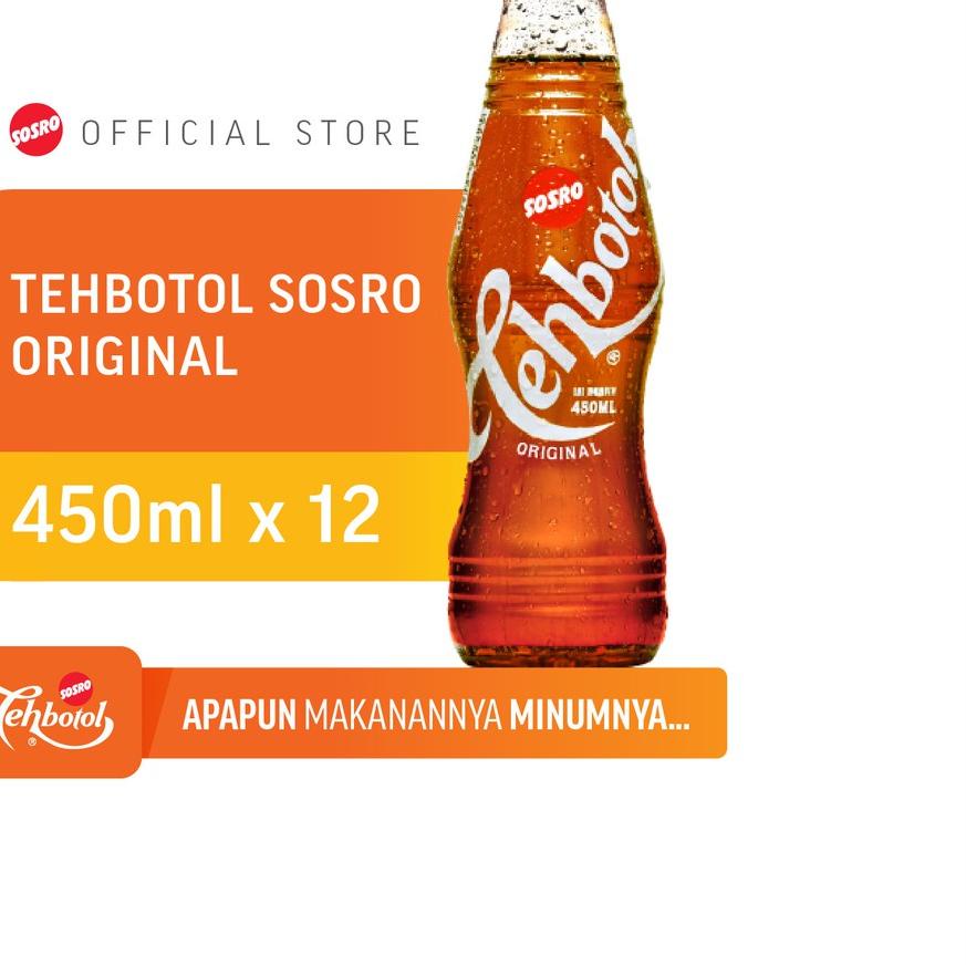 

➲ Tehbotol Sosro pet original 450 ml isi 12 Pcs ✸